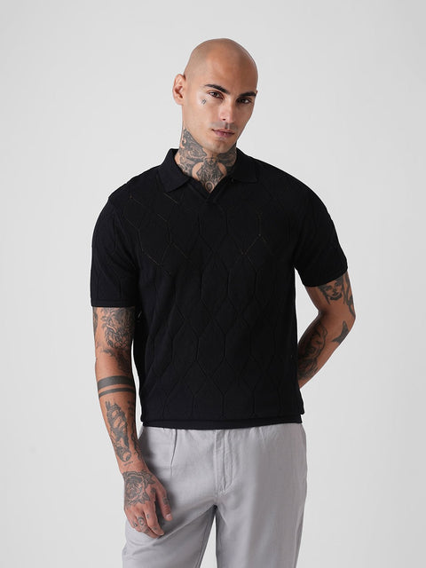 PLAIN FLATKNIT POLO - T Shirt - 3IS1F0349