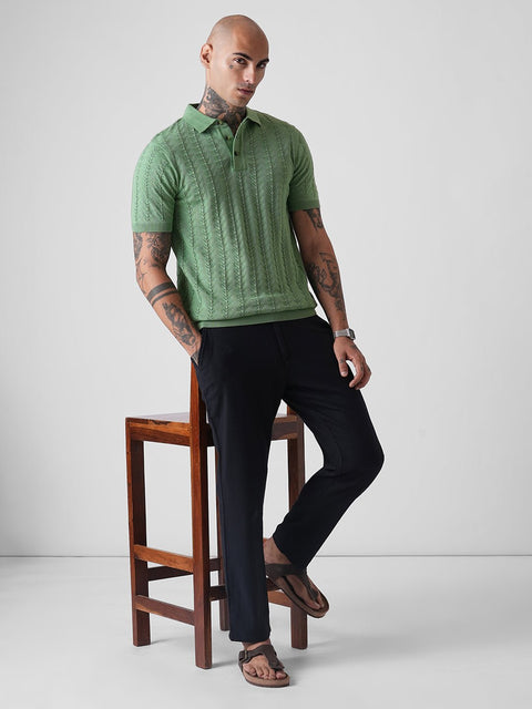 PLAIN FLATKNIT POLO - T Shirt - 3IS1F0259