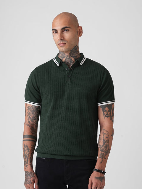 PLAIN FLATKNIT POLO - T Shirt - 3IS1F0295