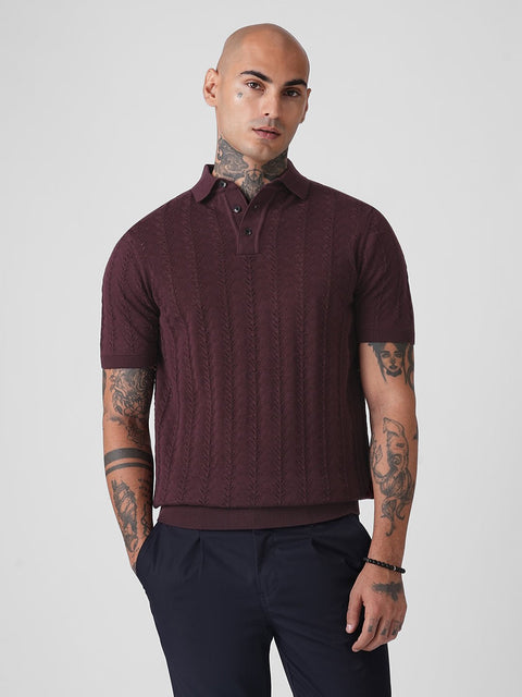 PLAIN FLATKNIT POLO - T Shirt - 3IS1F0253