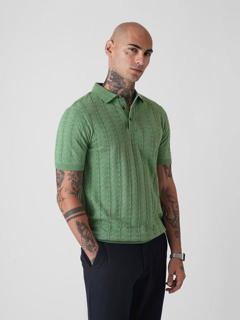 PLAIN FLATKNIT POLO - T Shirt - 3IS1F0259