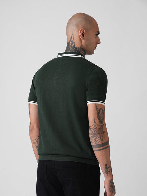 PLAIN FLATKNIT POLO - T Shirt - 3IS1F0295
