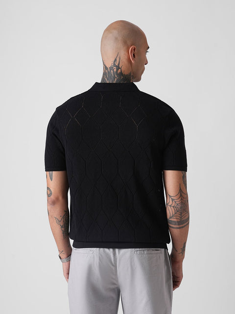 PLAIN FLATKNIT POLO - T Shirt - 3IS1F0349