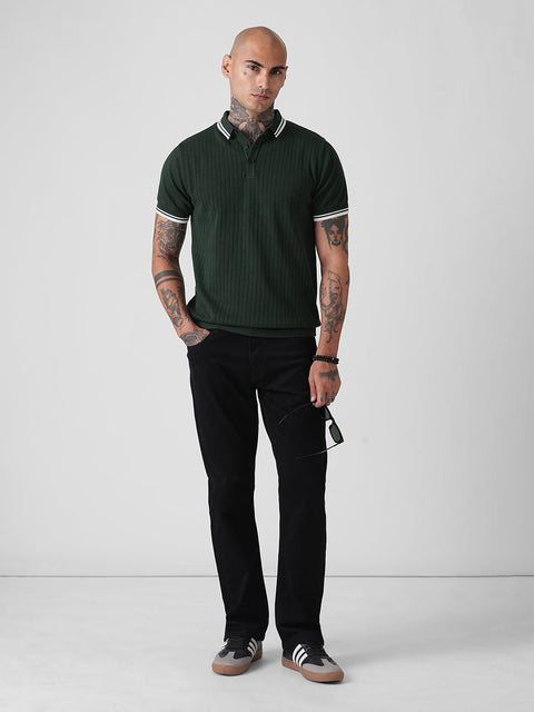 PLAIN FLATKNIT POLO - T Shirt - 3IS1F0295