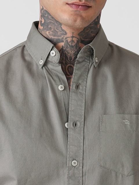 PLAIN SLUB TAILORED SHIRT-Shirt - 260134786