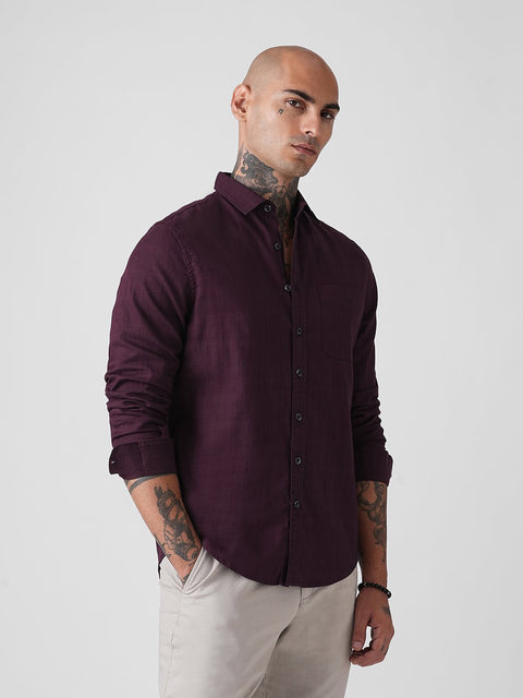 PLAIN SLUB TAILORED SHIRT-Shirt - 260134440