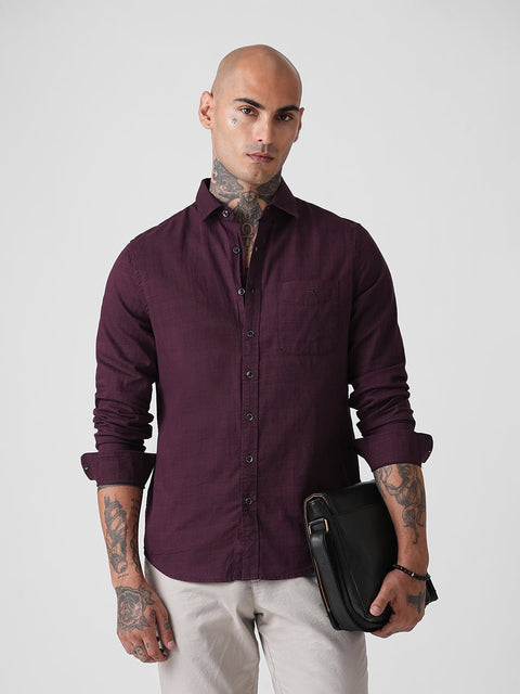 PLAIN SLUB TAILORED SHIRT-Shirt - 260134440