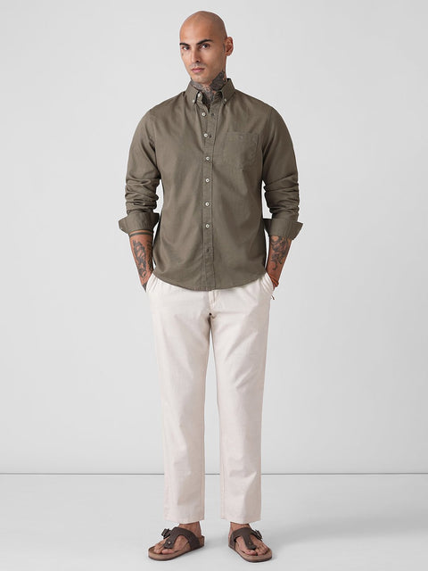 PLAIN SLUB TAILORED SHIRT-Shirt - 260134796