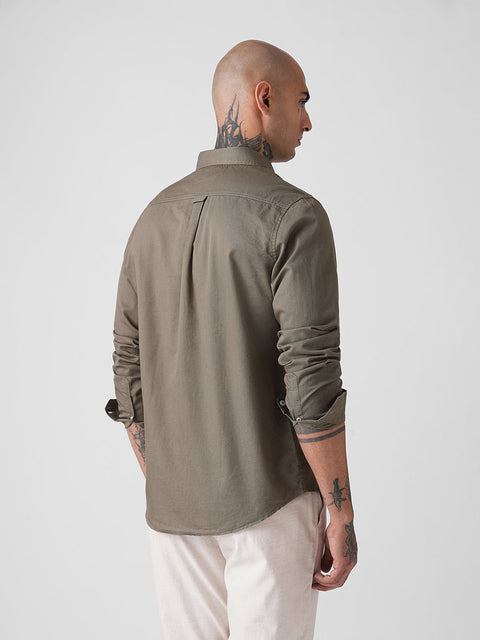 PLAIN SLUB TAILORED SHIRT-Shirt - 260134796
