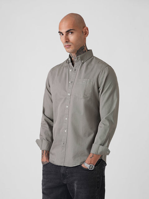 PLAIN SLUB TAILORED SHIRT-Shirt - 260134786