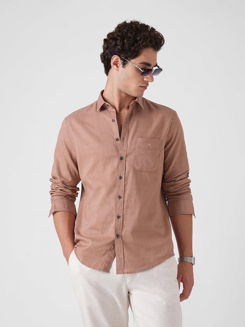 PLAIN SLUB TAILORED SHIRT-Shirt - 260134445
