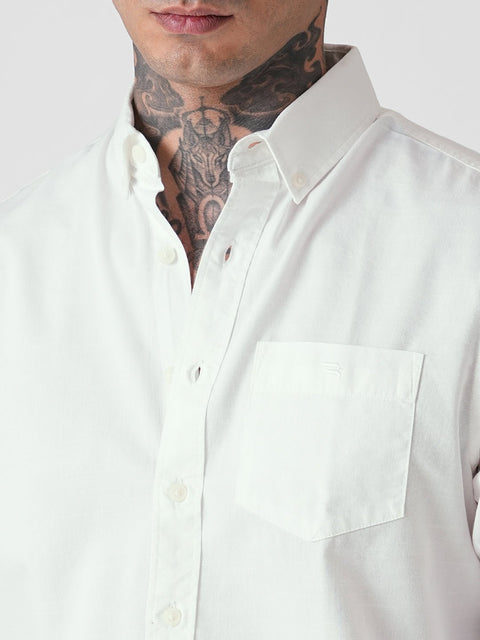 PLAIN SLUB TAILORED SHIRT-Shirt - 260134781