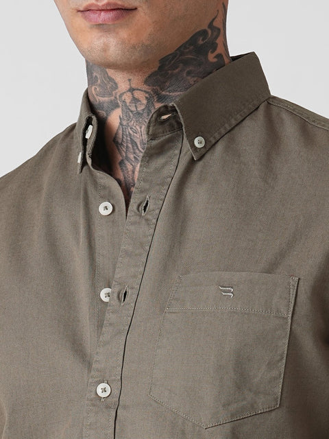 PLAIN SLUB TAILORED SHIRT-Shirt - 260134796