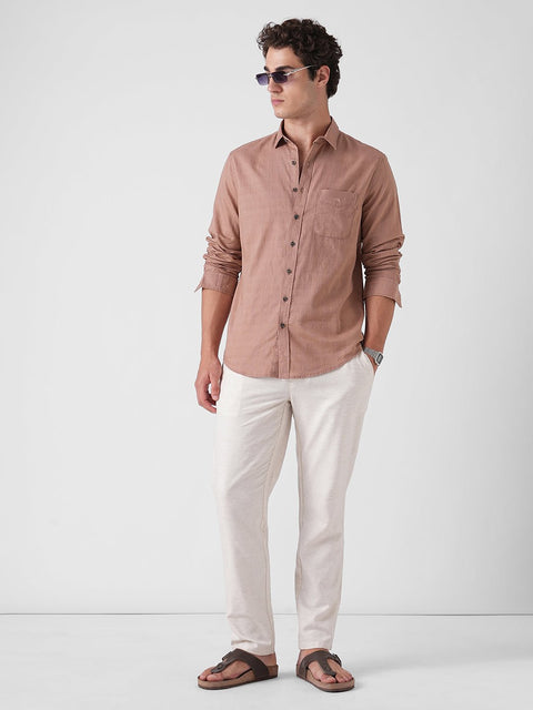 PLAIN SLUB TAILORED SHIRT-Shirt - 260134445