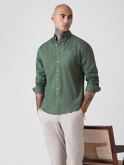 PLAIN SLUB TAILORED SHIRT-Shirt - 260134791