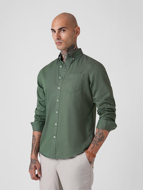 PLAIN SLUB TAILORED SHIRT-Shirt - 260134791