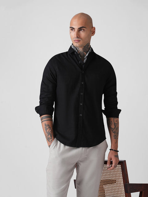 PLAIN SLUB TAILORED SHIRT-Shirt - 260134430