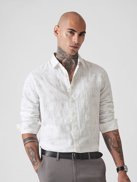 PRINT DOBBY SHIRT-Shirt - 251133926