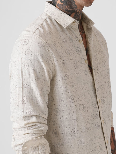 PRINT DOBBY SHIRT-Shirt - 251133931