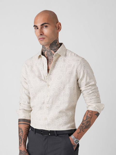 PRINT DOBBY SHIRT-Shirt - 251133931