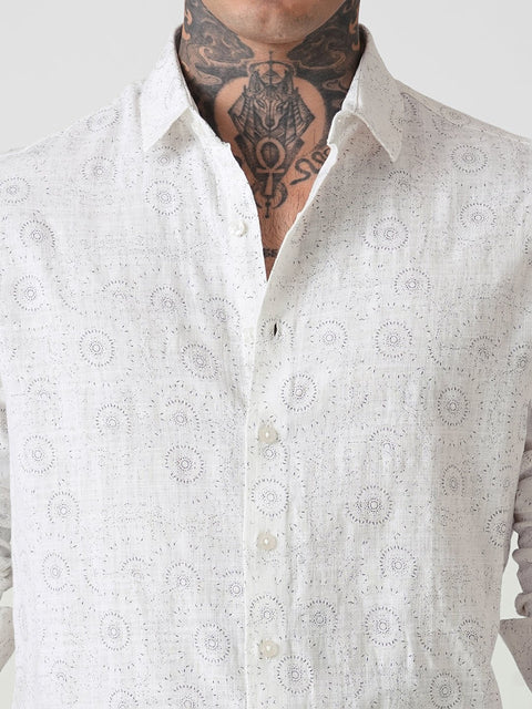 PRINT DOBBY SHIRT-Shirt - 251133926