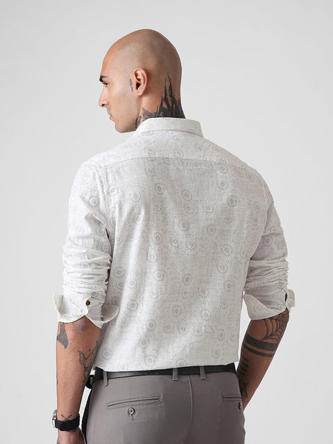 PRINT DOBBY SHIRT-Shirt - 251133926