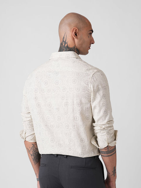 PRINT DOBBY SHIRT-Shirt - 251133931