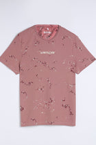 Printed Textured Round Neck T-shirt - T-Shirt - 2409300727
