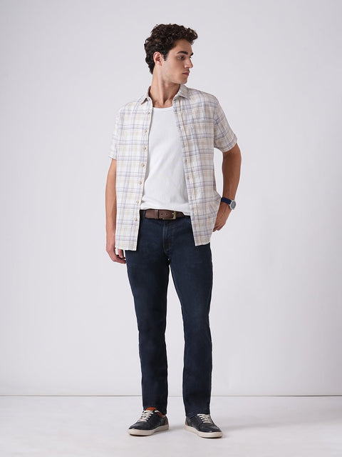 PURPLE CHECKERED SLUB SHIRT-Shirt - 260134746