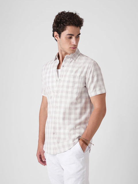 PURPLE CHECKERED TWILL SHIRT-Shirt - 260235250