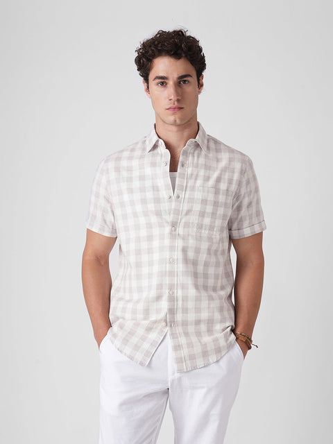 PURPLE CHECKERED TWILL SHIRT-Shirt - 260235250