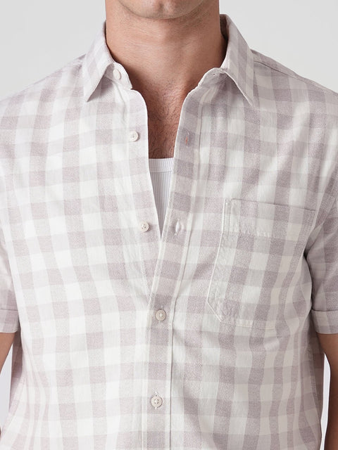 PURPLE CHECKERED TWILL SHIRT-Shirt - 260235250