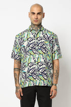 PURPLE TROPICAL PRINTED HALF SLEEVE SHIRT-Shirt - 250731672