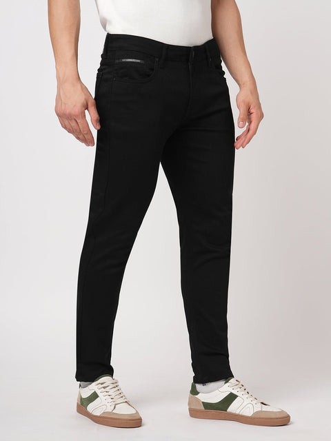 RAW BLACK ANKLE FIT KNITTED DENIM - Jeans - 251110904