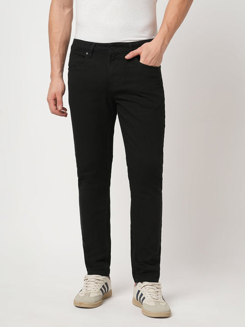 RAW BLACK ANKLE FIT KNITTED JEANS - Jeans - 250910678
