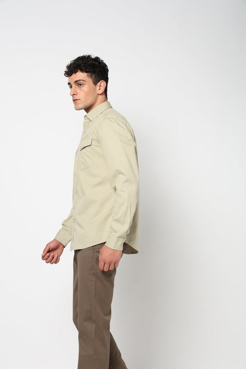 RENNO Light Olive Utility Shirt - Shirt - 241229999