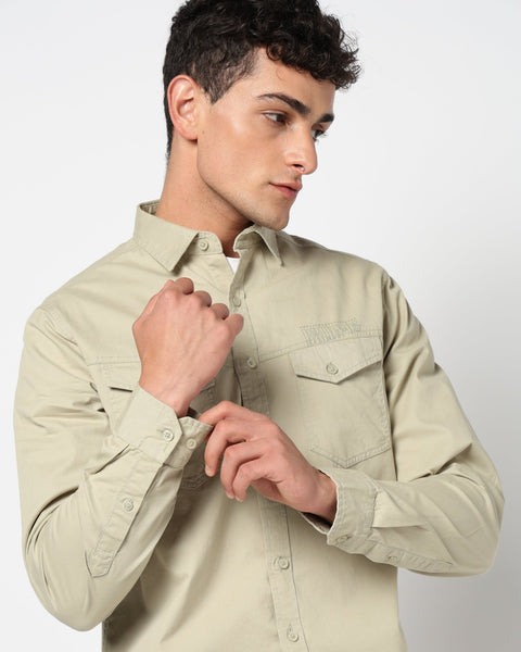 RENNO Light Olive Utility Shirt - Shirt - 241229999