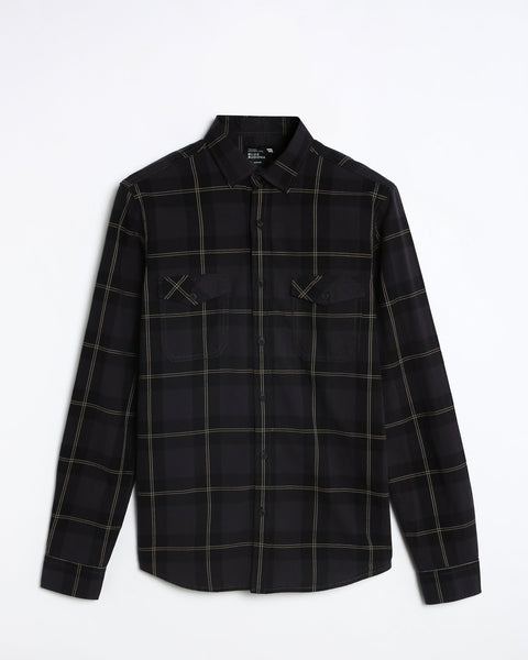 RIKEN Black Checkered Shirt - Shirt - 241230072