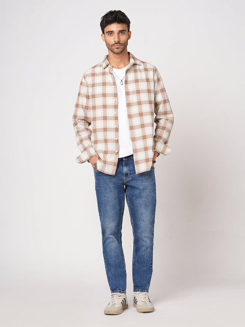 RUST CHECKERED OXFORD SHIRT-Shirt - 251033165