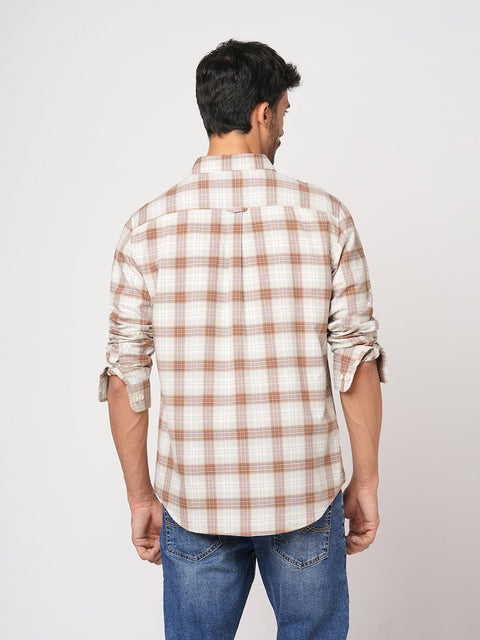 RUST CHECKERED OXFORD SHIRT-Shirt - 251033165