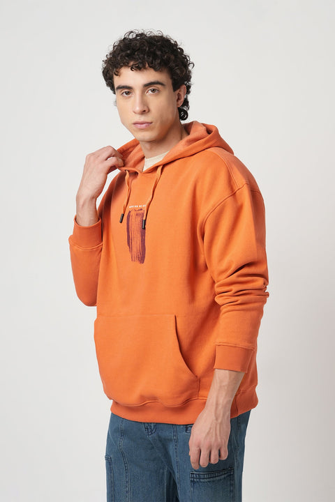 RUST FLEECE PULLOVER HOODIE - Sweatshirt - 250960096