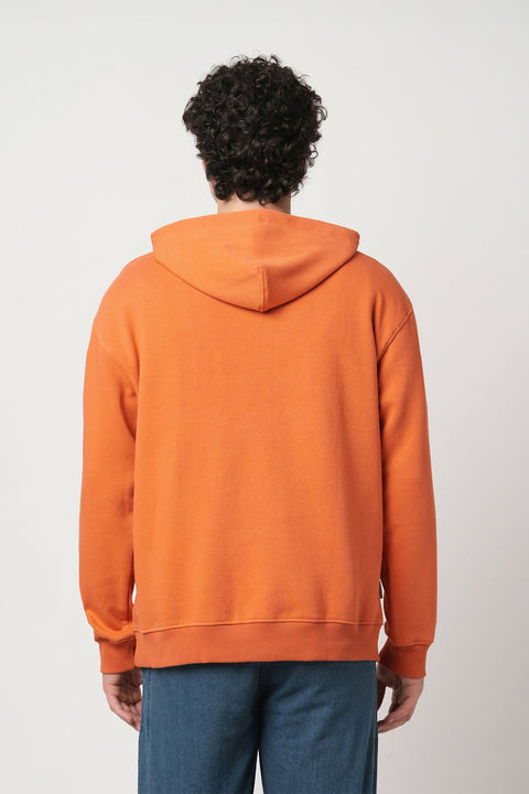 RUST FLEECE PULLOVER HOODIE - Sweatshirt - 250960096