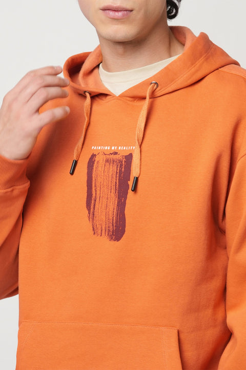 RUST FLEECE PULLOVER HOODIE - Sweatshirt - 250960096
