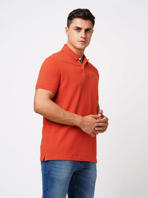 Rust Polo Cotton T-Shirt - T-Shirt - 231231264