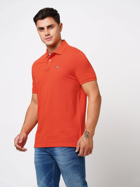 Rust Polo Cotton T-Shirt - T-Shirt - 231231264