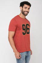 Rust Printed Cotton T-shirt - T-Shirt - 230300201