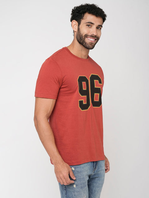 Rust Printed Cotton T-shirt - T-Shirt - 230300201