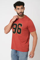 Rust Printed Cotton T-shirt - T-Shirt - 230300201