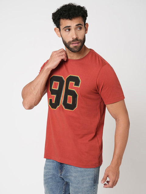 Rust Printed Cotton T-shirt - T-Shirt - 230300201