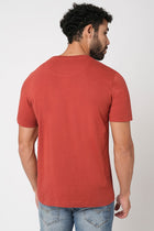 Rust Printed Cotton T-shirt - T-Shirt - 230300201